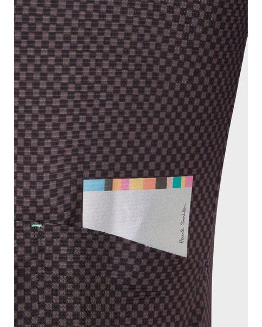 Paul Smith Gray Mini Checkerboard Race Cycling Jersey for men