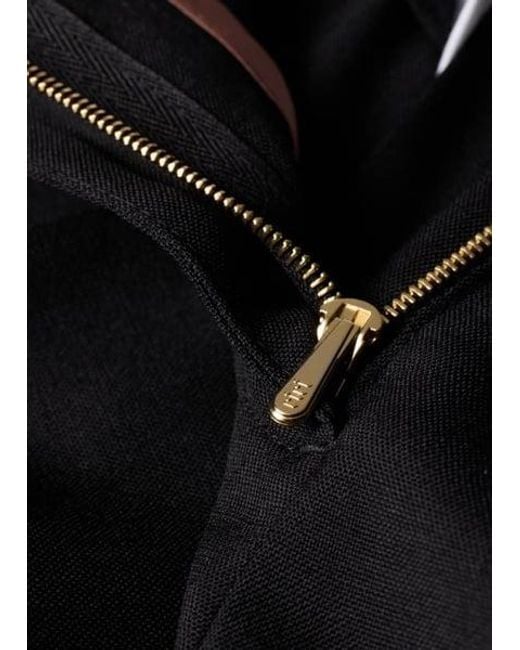 Paul Smith Black Wool Hopsack Tailored Trousers