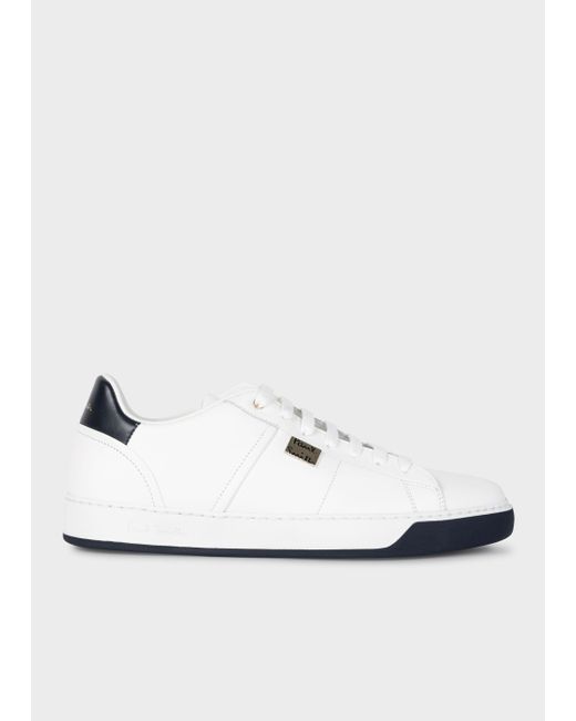 Paul Smith Mens Shoe Bima White Blue Sole for Men | Lyst