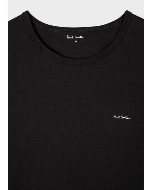 Paul Smith Black Signature Logo Lounge T-Shirt for men