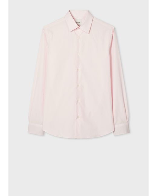 Paul Smith Pink Slim-Fit Cotton Poplin Shirt for men