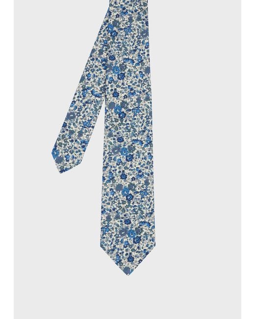 Paul Smith Blue Organic Cotton 'Liberty' Tie for men