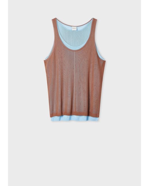 Paul Smith Brown Double Layer Knitted Vest