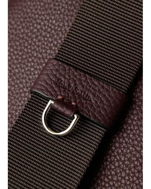 Paul Smith Purple Leather Cross Body Bag