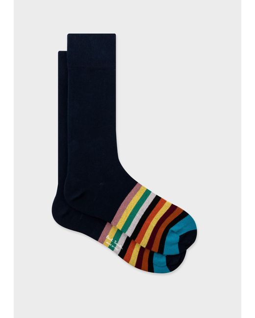 Paul Smith Blue Navy 'signature Stripe' Socks for men