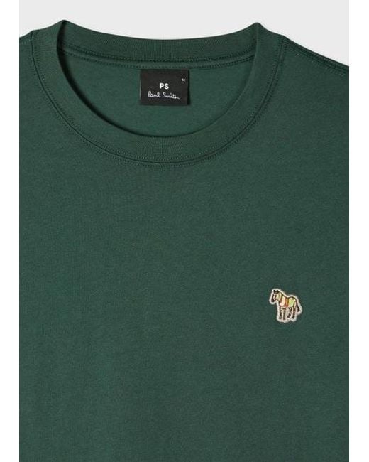Paul Smith Green Organic Cotton Zebra Logo T-Shirt for men