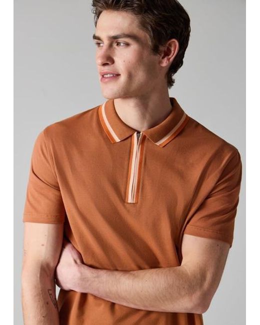Paul Smith Multicolor Contrast Tipping Zip Polo Shirt for men