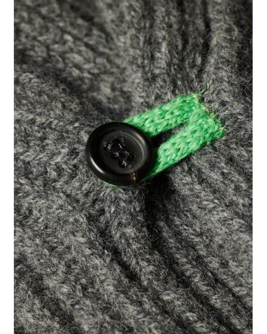 Paul Smith Gray Lambwool Shawl Collar Cardigan for men