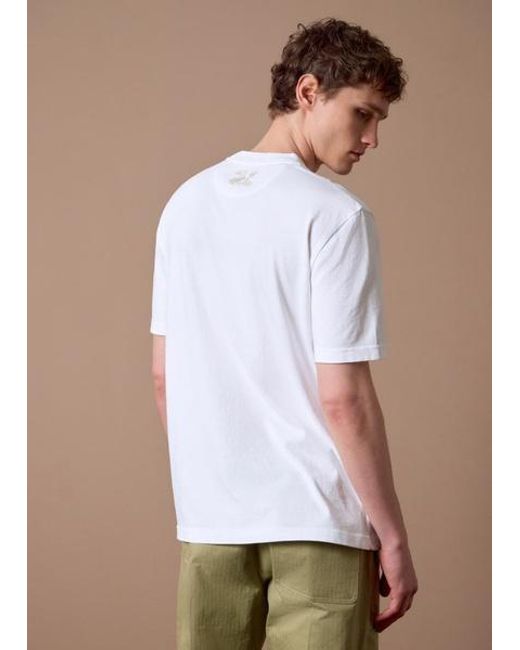 Paul Smith White Heavy Weight Cotton T-Shirt for men