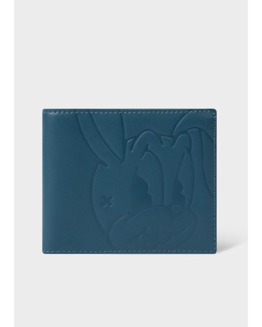 PS by Paul Smith Blue Teal Leather 'bunny' Billfold Wallet for men
