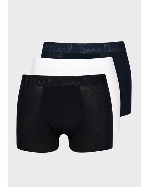 Paul Smith Blue Classic Tri-Colour Comfort Boxer Briefs Three Pack for men
