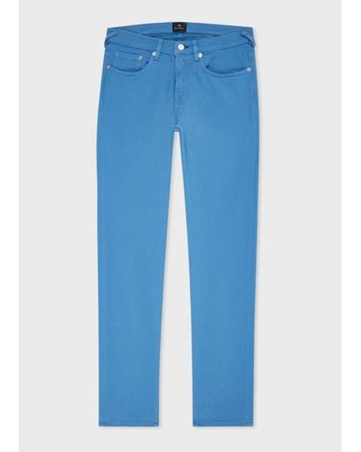 Paul Smith Blue Tapered-Fit Garment-Dyed Organic Cotton-Stretch Jeans for men