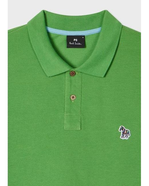 Paul Smith Green Organic Cotton Zebra Polo Shirt for men
