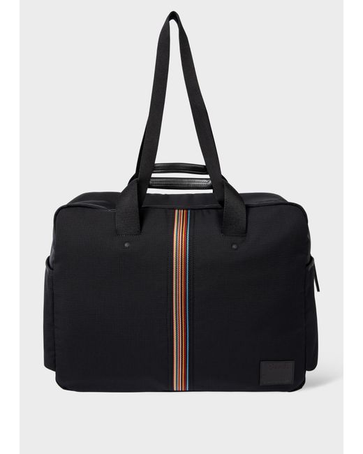 Paul Smith Black 'signature Stripe' Holdall Bag for men