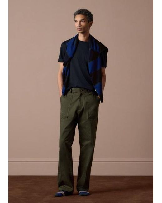 Paul Smith Blue Heavy Weight Cotton T-Shirt for men