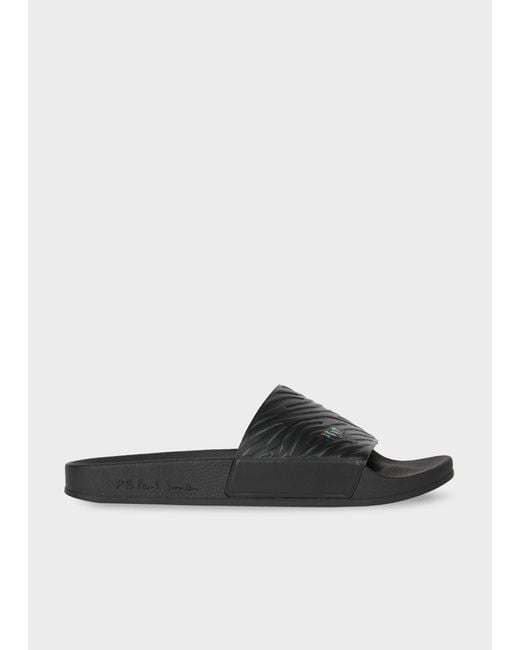 Paul Smith Black Zebra 'Zed' Slides for men