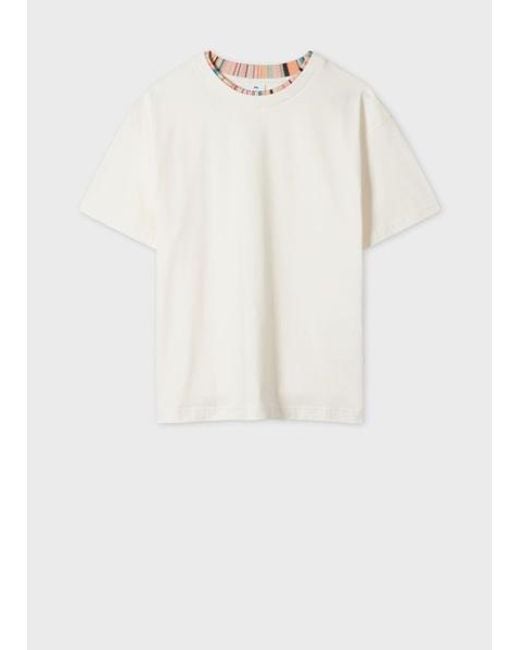 Paul Smith Pink 'Swirl' Neck T-Shirt