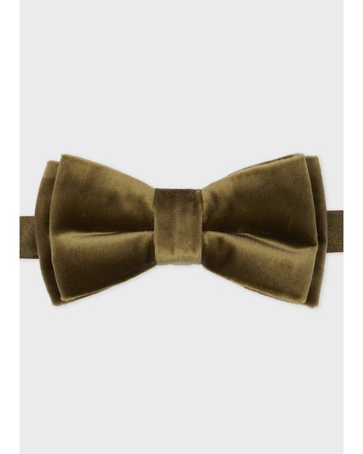 Paul Smith Brown Velvet Pre-Tied Bow Tie for men