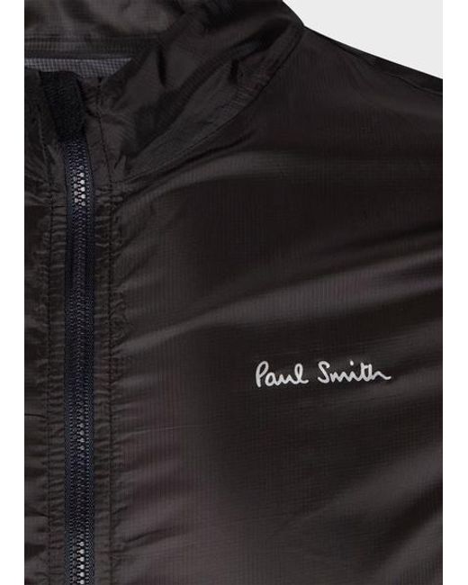 Paul Smith Black Packable Cycling Wind Jacket for men