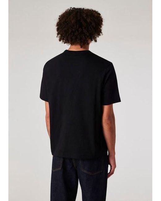 Paul Smith Black 'Desert Stripe' Print T-Shirt for men