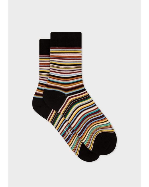 Paul Smith Black Multistripe Sock Multi Os