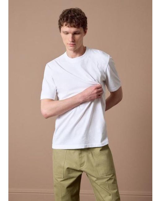 Paul Smith White Heavy Weight Cotton T-Shirt for men