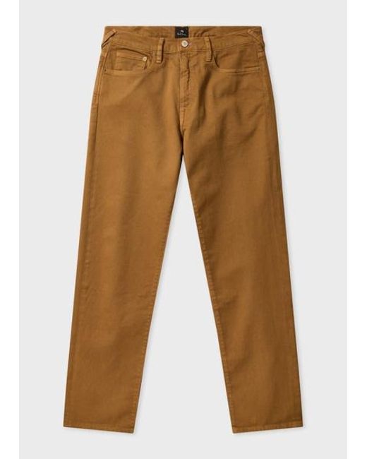 Paul Smith Brown Relaxed Tapered-Fit Garment-Dyed Jeans for men