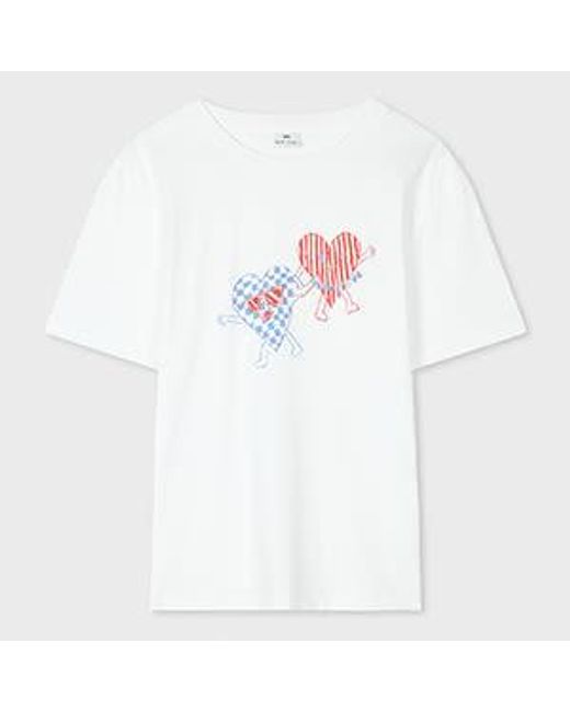 Paul Smith White 'Cool Hearts' T-Shirt