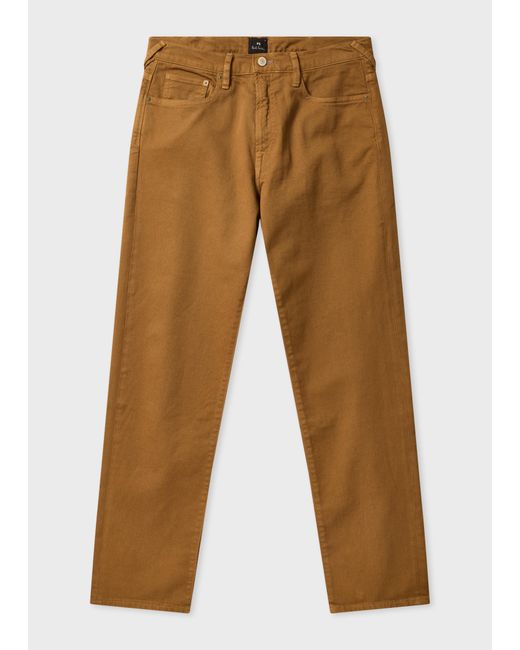 Paul Smith Brown Relaxed Tapered-Fit Garment-Dyed Jeans for men