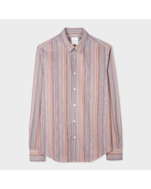 Paul Smith Gray Slim-Fit Cotton Shirt for men