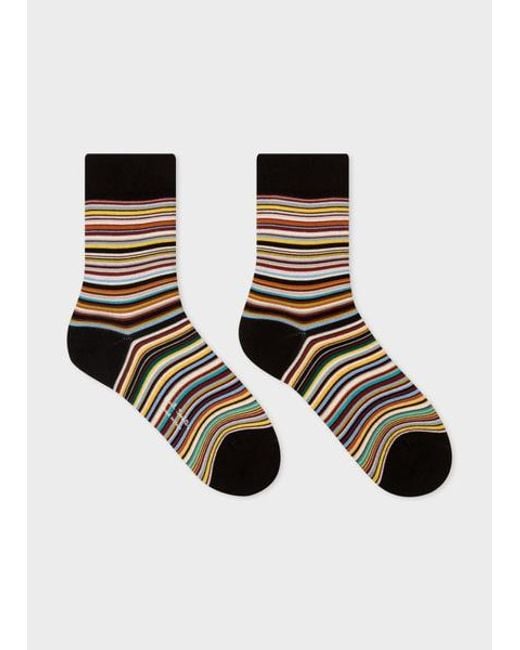 Paul Smith Black Multistripe Sock Multi Os