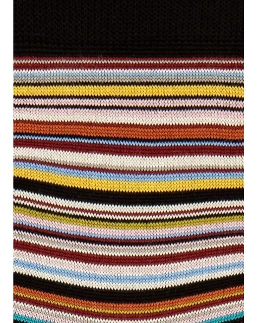 Paul Smith Black Multistripe Sock Multi Os