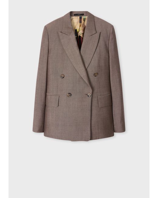 Paul Smith Brown Mohair-Wool Blazer
