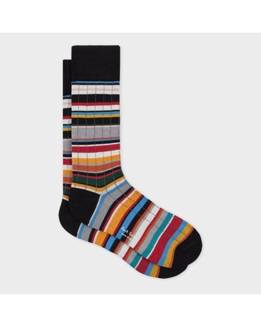 Paul Smith White Ribbed Socks for men