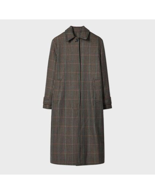 Paul Smith Gray Multi-Houndstooth Wool-Blend Coat