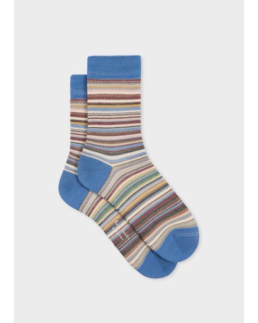 Paul Smith Blue 'Signature Stripe' Socks