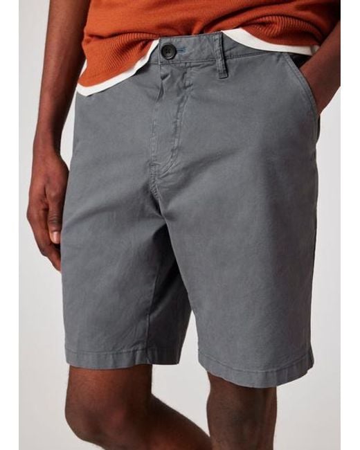 Paul Smith Red Cotton-Twill 'Broad Stripe Zebra' Shorts for men