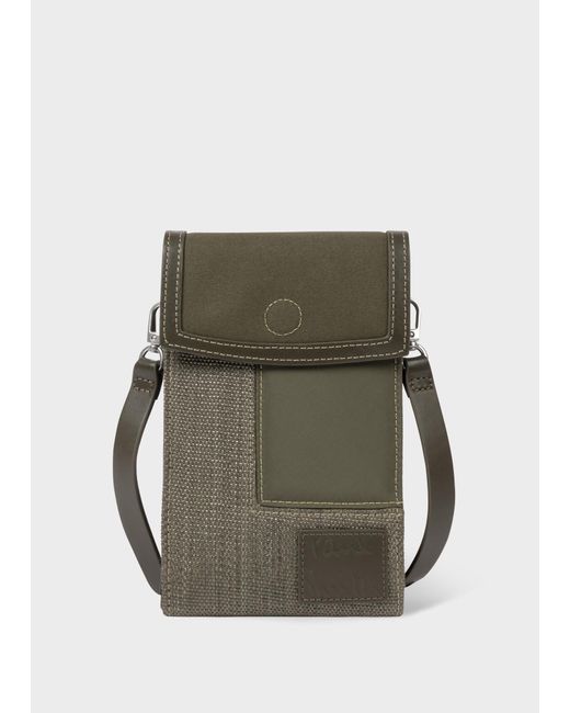 Paul Smith Khaki Phone Wallet Bag Green for men