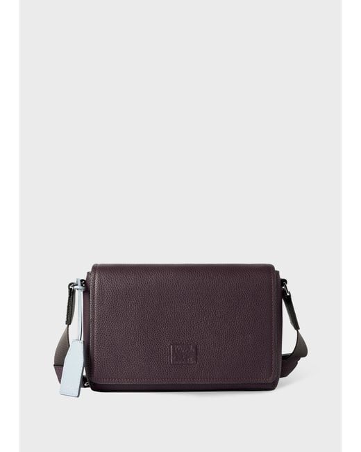 Paul Smith Purple Leather Cross Body Bag