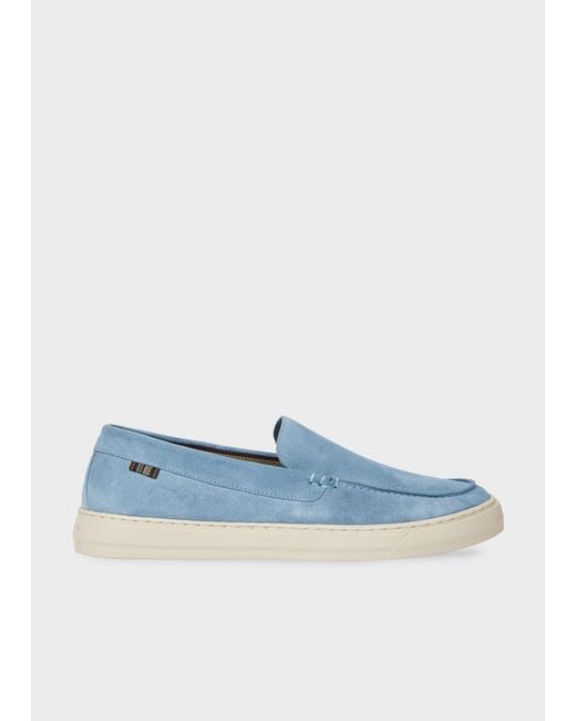 Paul Smith Blue Light Suede 'Simeon' Loafers for men