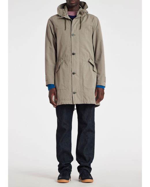 PS by Paul Smith Natural Mens Hooded Parka for men