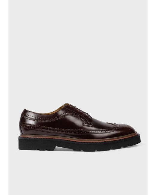 Paul Smith Brown Dark Burgundy Leather 'count' Brogues for men