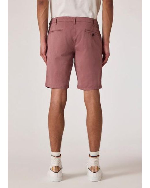 Paul Smith Pink Organic Cotton-Stretch Shorts for men
