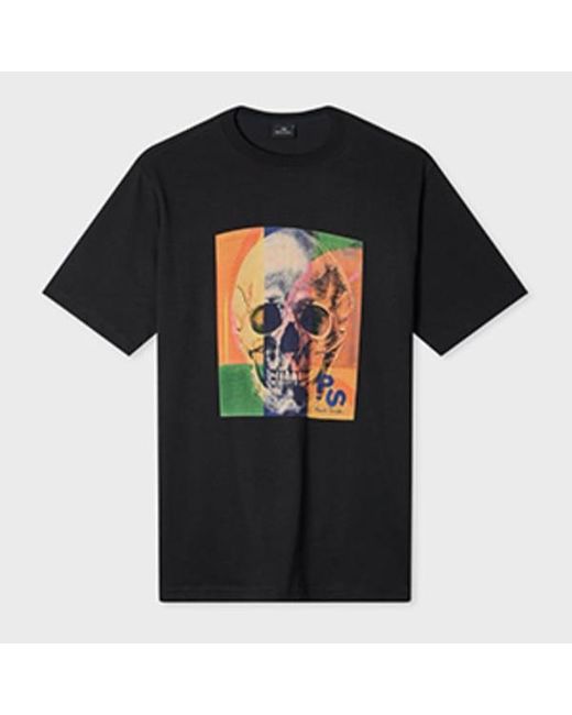 Paul Smith Black 'Skull Square' T-Shirt for men