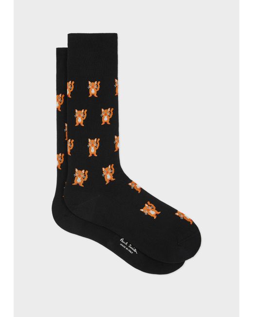 Paul Smith Black 'Cat' Socks for men