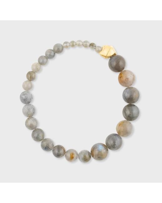 Paul Smith Metallic Labradorite & Vermeil Beaded Bracelet By Completedworks for men