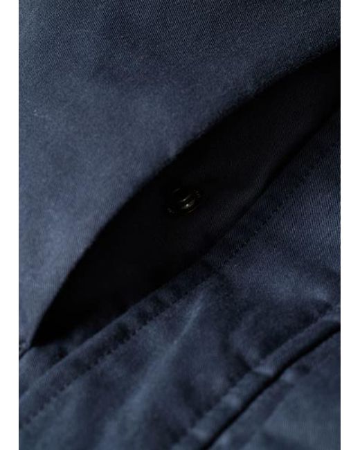 Paul Smith Blue Cotton-Blend Padded Overshirt for men