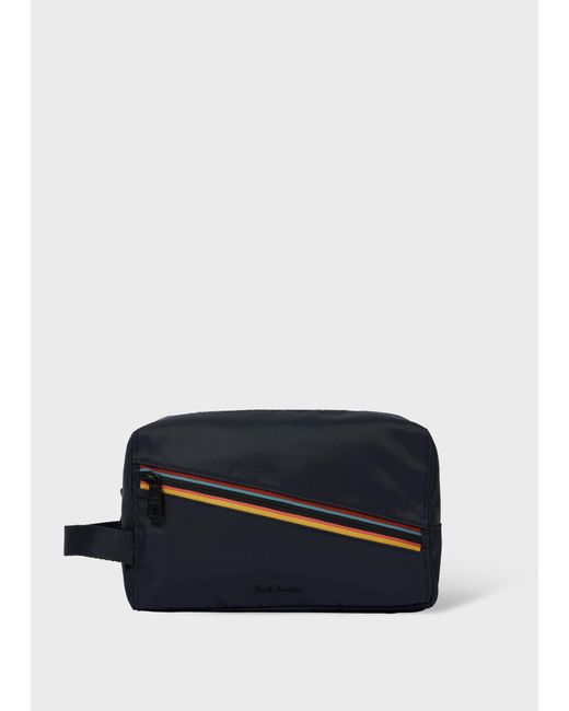 Paul Smith Blue 'Artist Stripe' Washbag for men