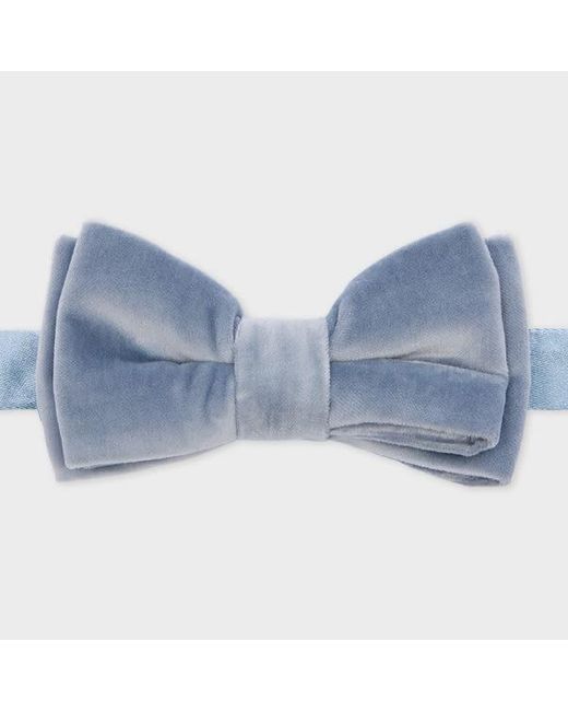 Paul Smith Blue Dusky Velvet Bow Tie for men