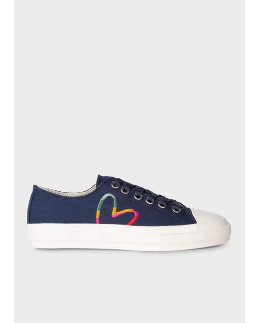 Paul Smith Blue Navy Canvas 'kinsey' Trainers